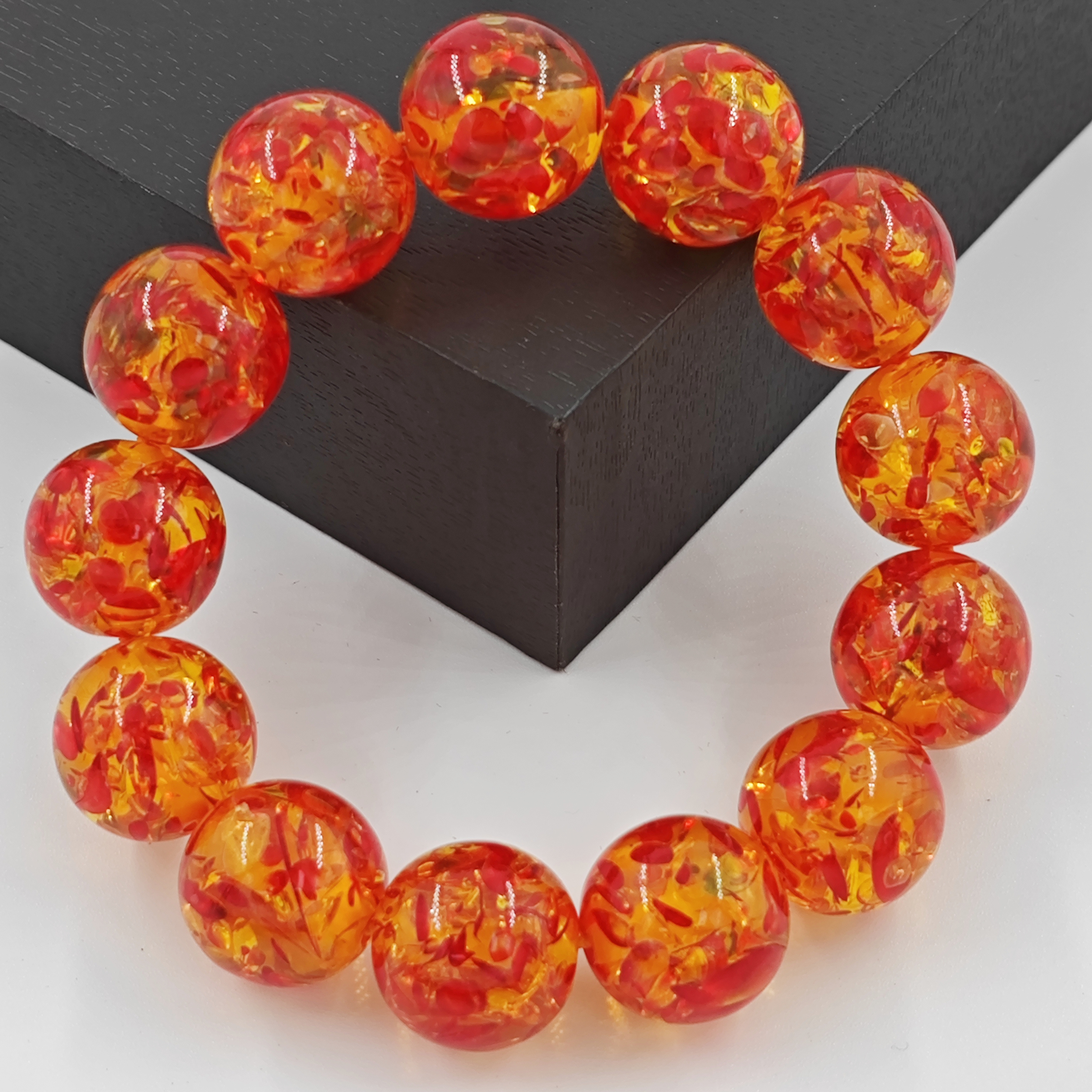 非金属树脂手链  G020时尚精美经典气质百搭红珀树脂手串手链