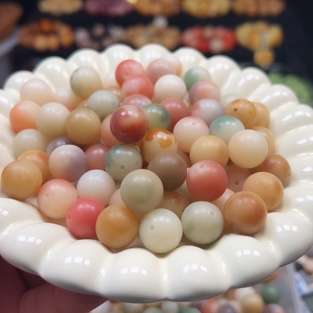 菩提根/象牙果手串卡14➕非料花皮多宝圆110颗