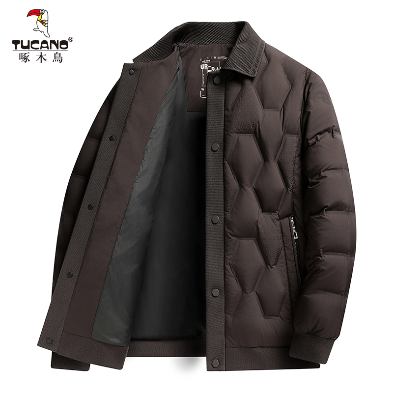 TUCANO/啄木鳥2025冬季新款翻领90鸭绒羽绒服档次质感加厚保暖