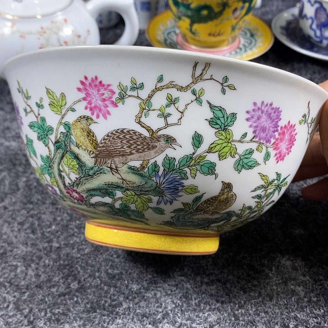 收工手绘陶瓷摆件工艺品