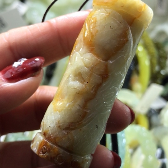 岫玉未镶嵌手把手把