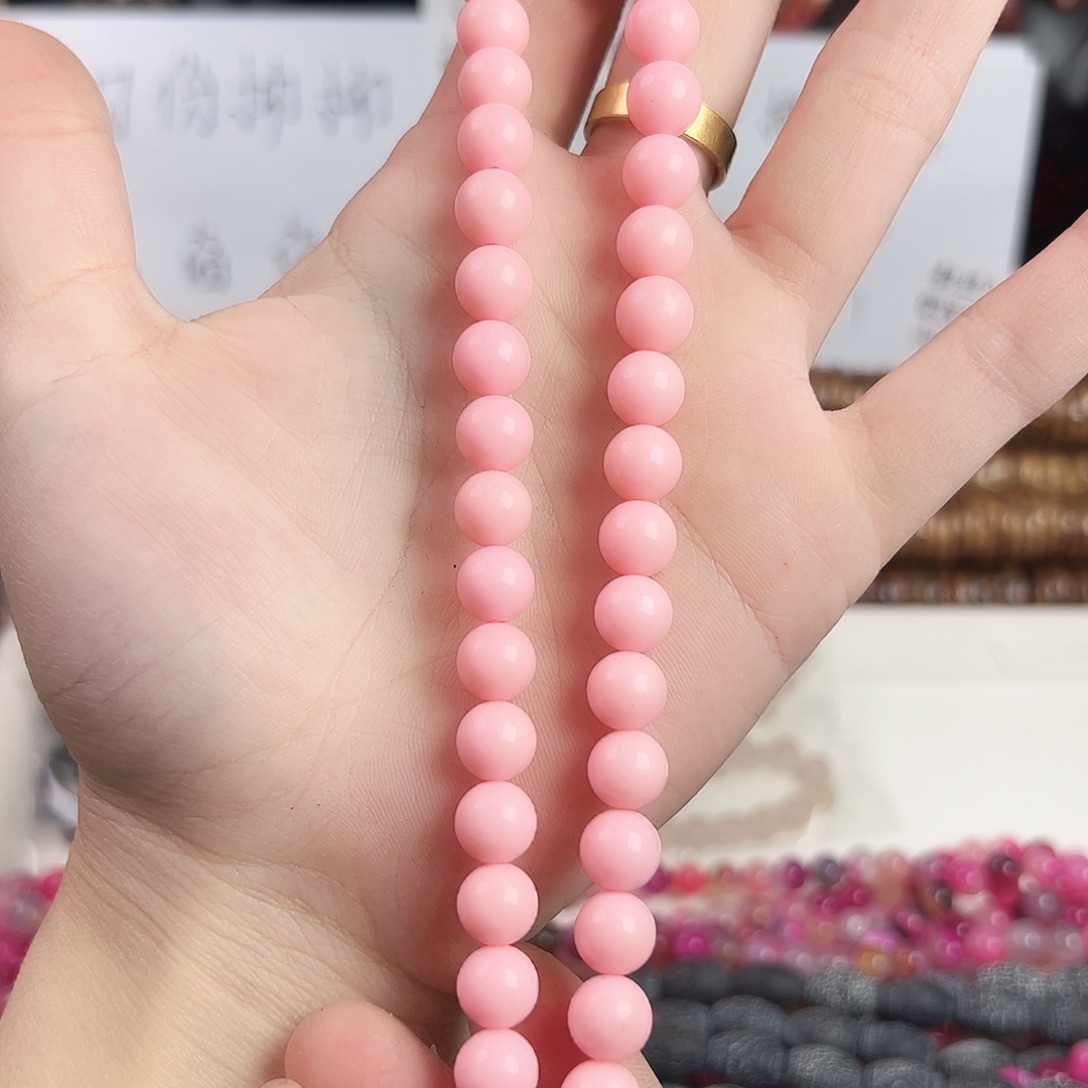 玛瑙/玉髓合金珠宝半成品h652 8.5m 马卡龙玛瑙一条