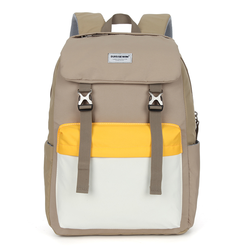 祥兴SUISSEWIN双肩背包休闲撞色轻便休闲多功能学生书包SNK21013G
