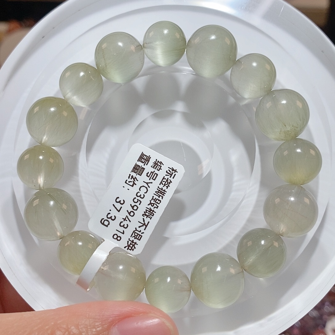 水晶手链未镶嵌F绿兔毛