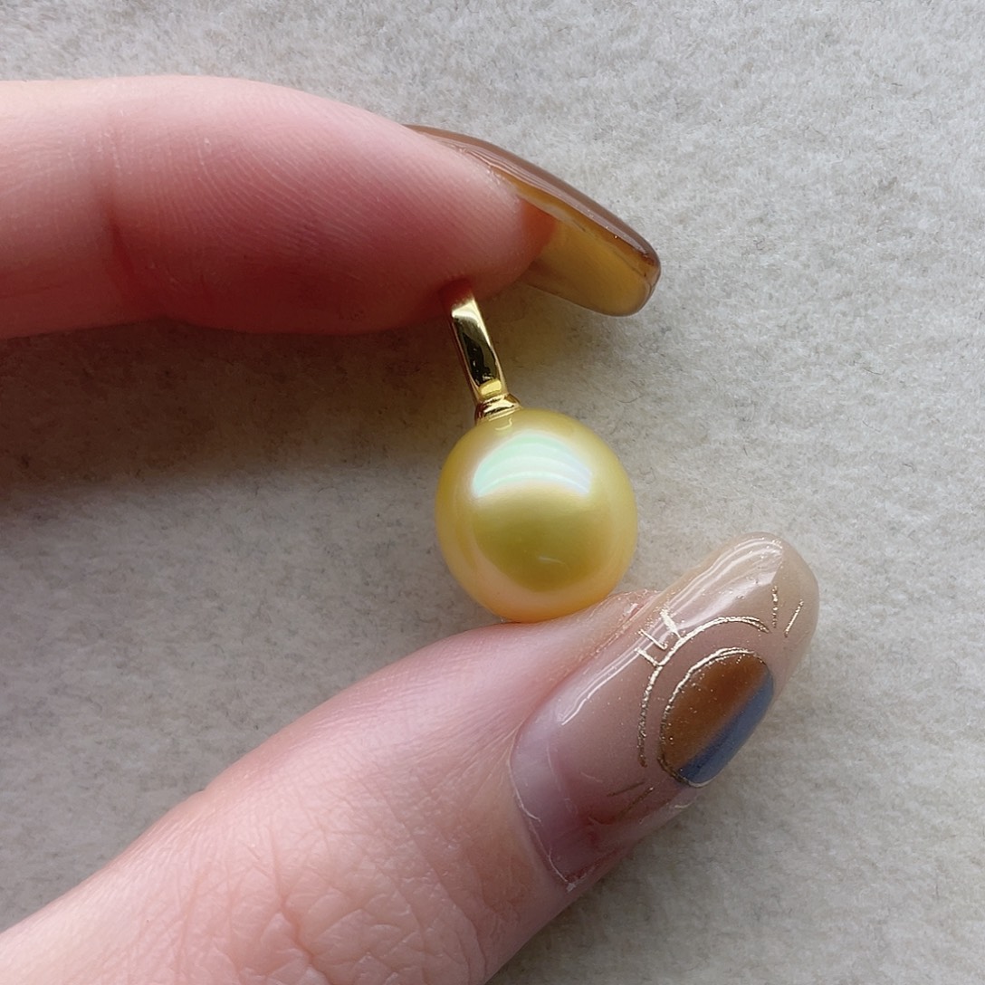 海水珍珠吊坠73银S925镶嵌