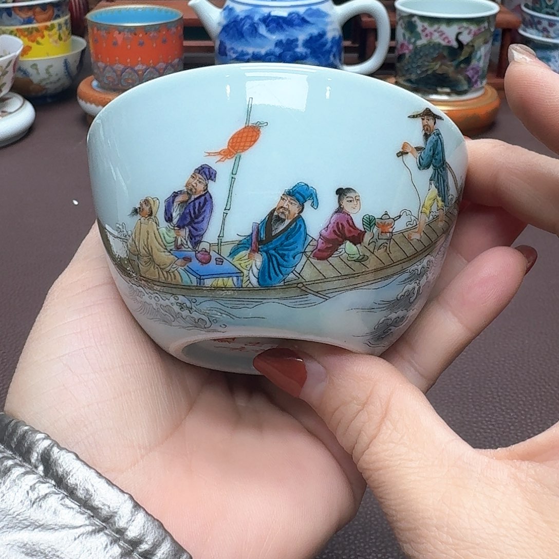 瓷片景德镇仿古手工制作精品展示