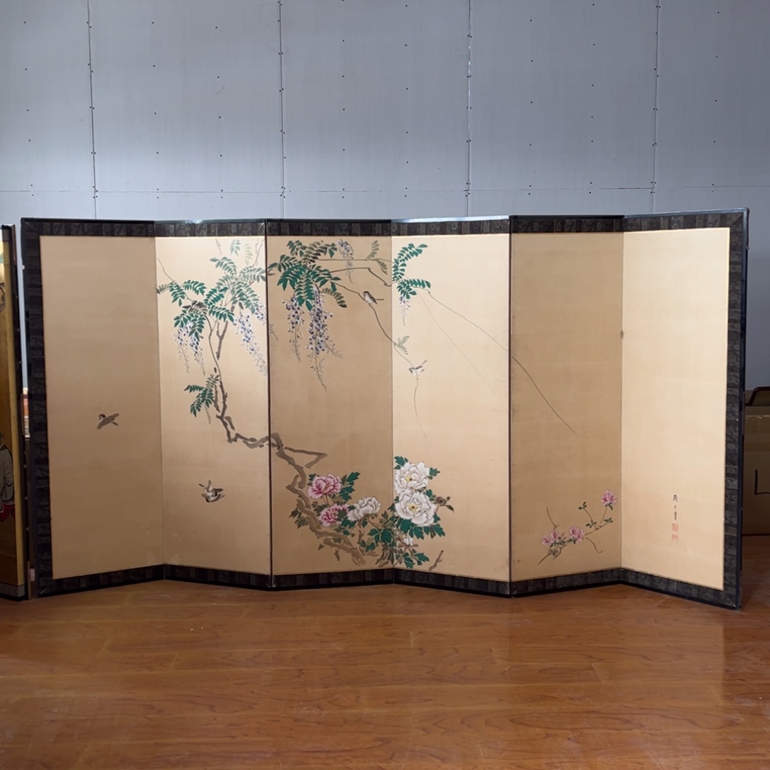 绘画屏风框画茶空间设计