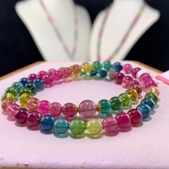 双色碧玺手链未镶嵌