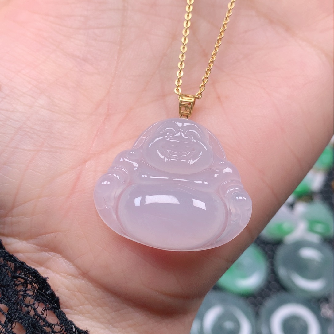 【闪购商品】翡翠吊坠(不含链)18K金镶嵌