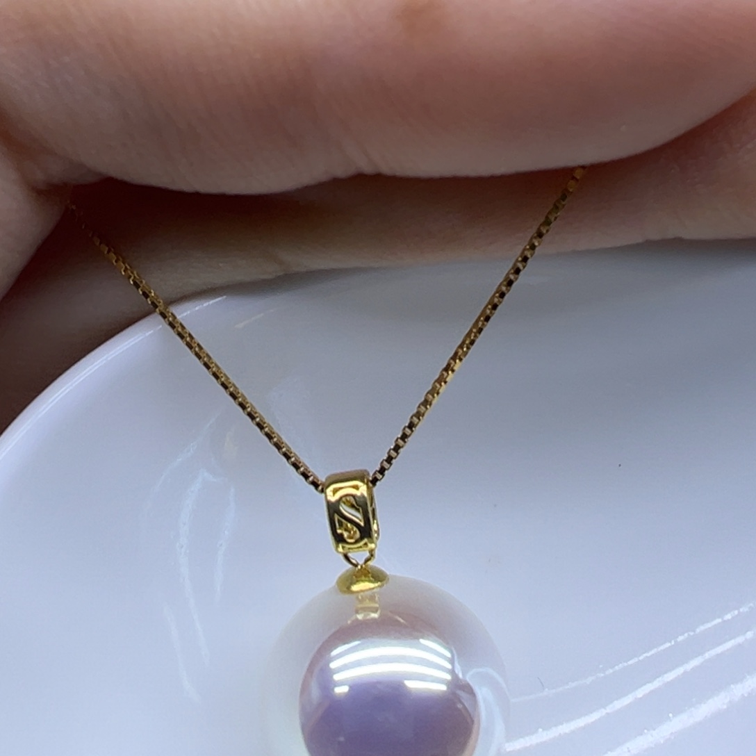 18K金镶嵌吊坠(赠链)淡水珍珠