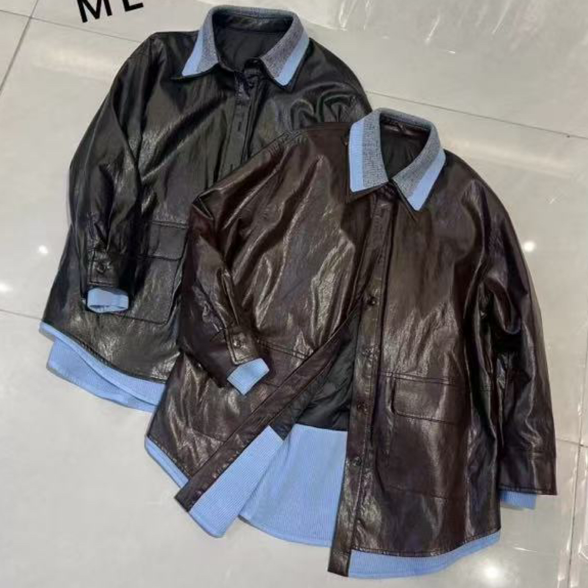 新款高级感机车风女士皮衣外套