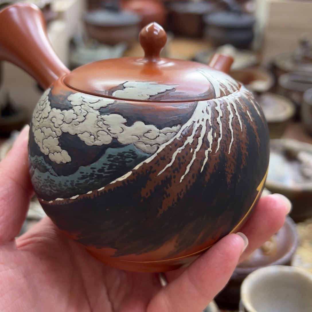 壶堂雪堂常滑烧侧把壶W**** 