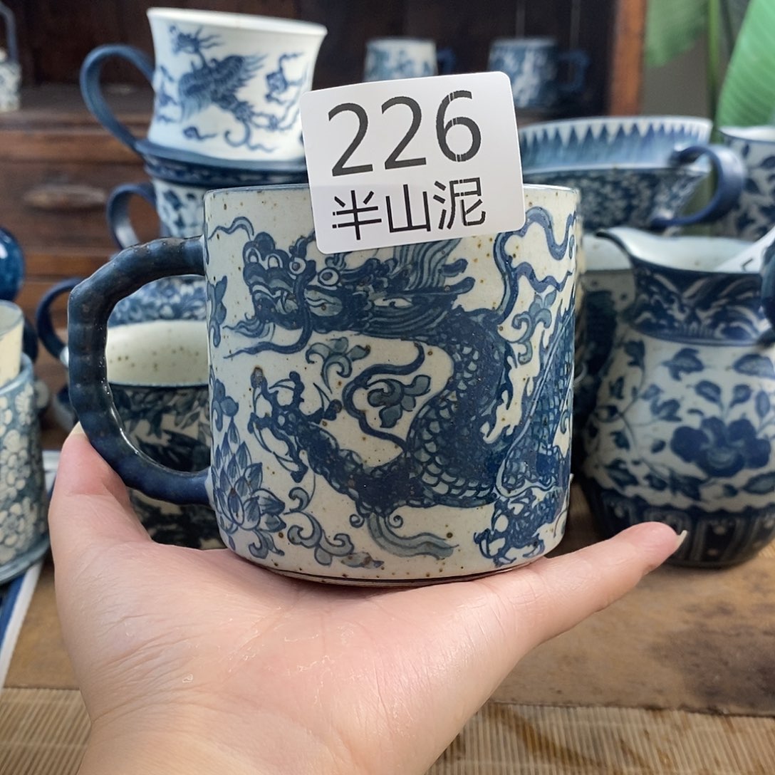手工手绘青花高温陶瓷