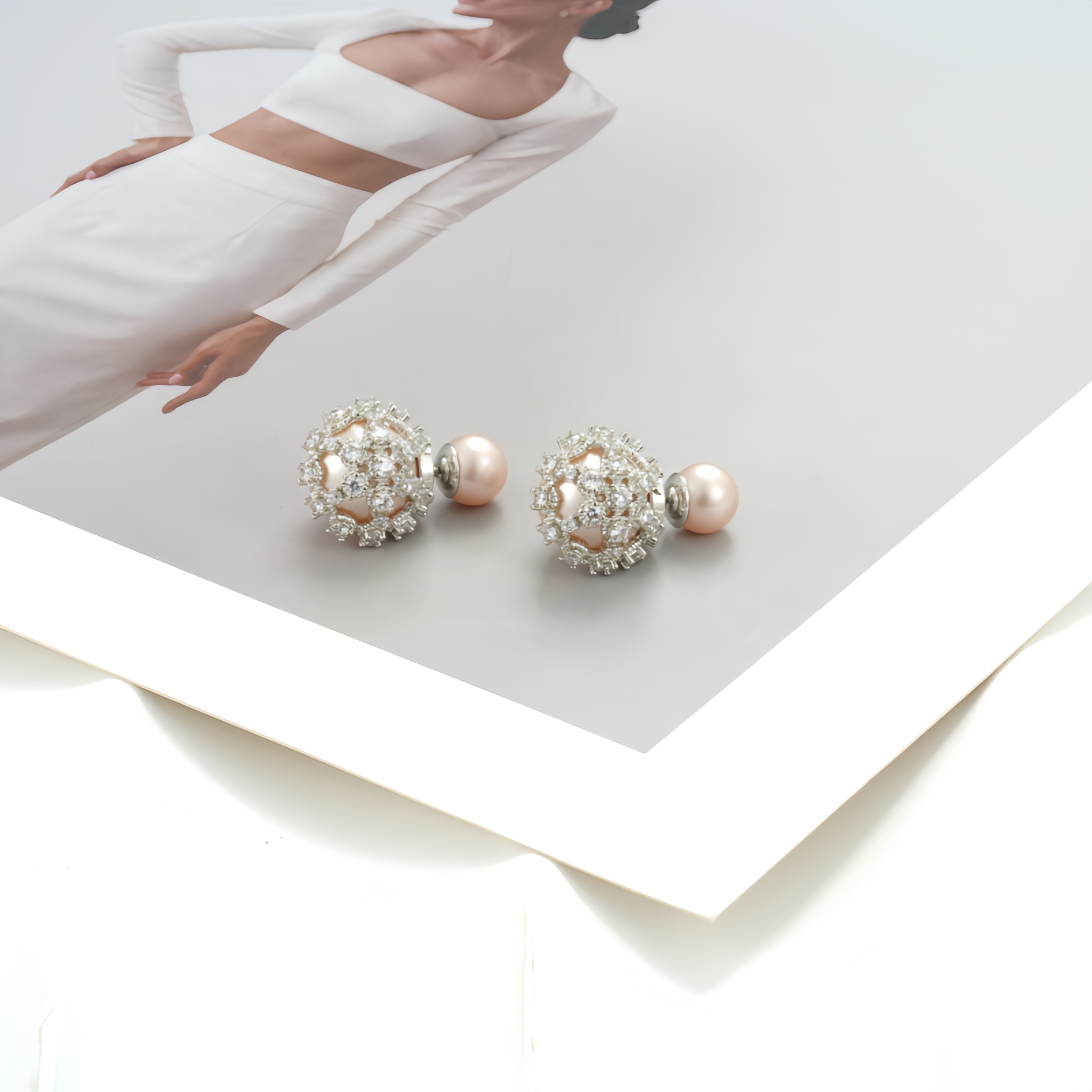 铜合金仿珍珠耳饰 耳环9797