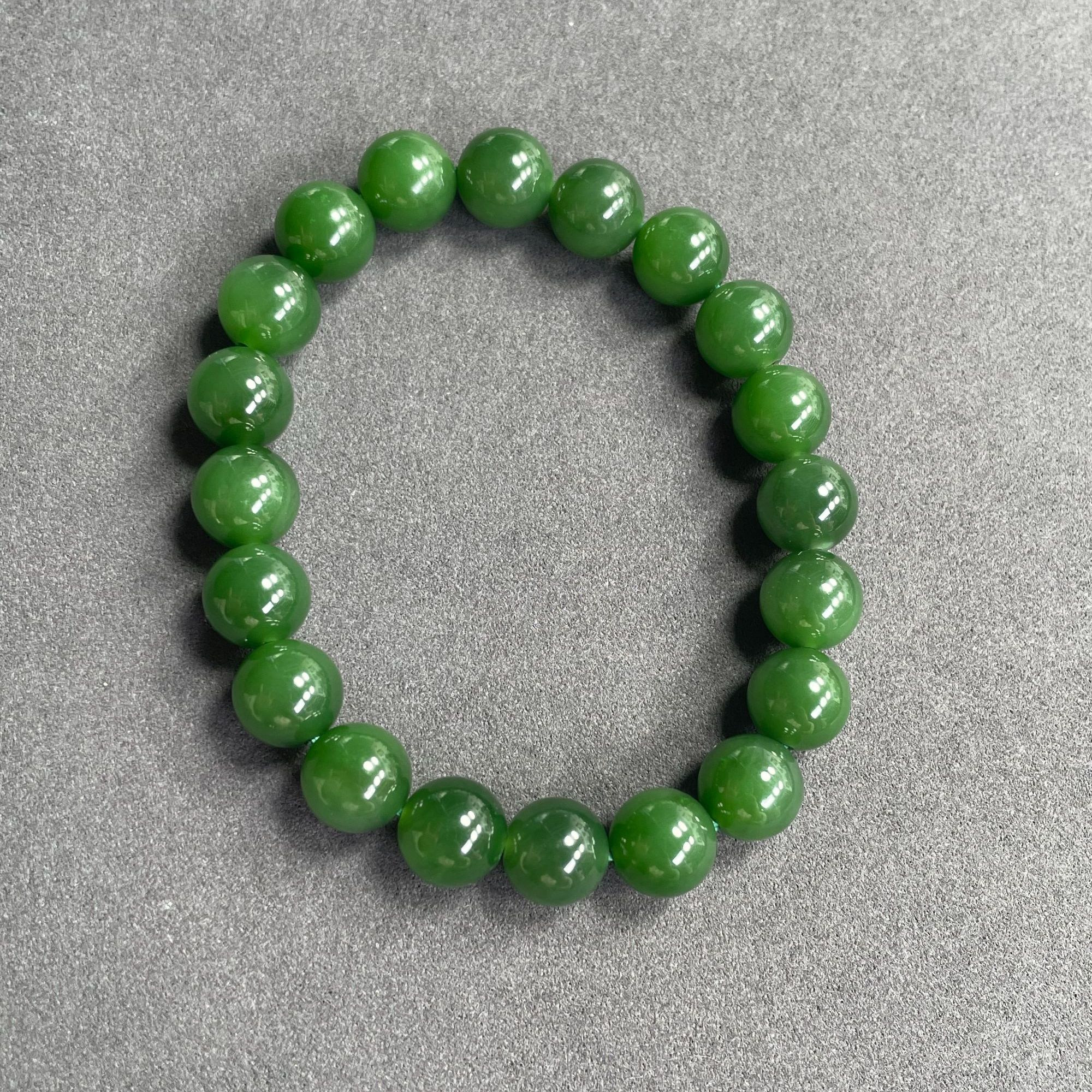 和田碧玉精品高货手串【卡9.5】