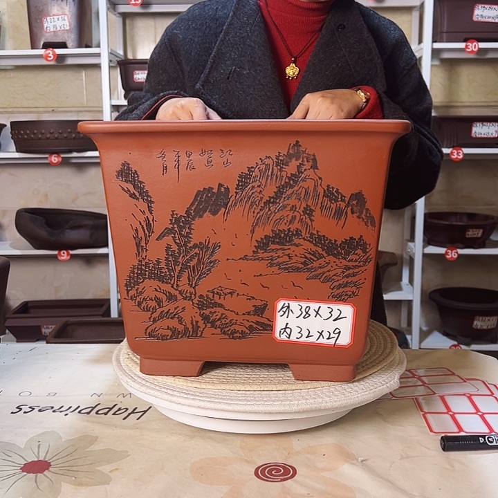 紫砂花盆紫砂花盆