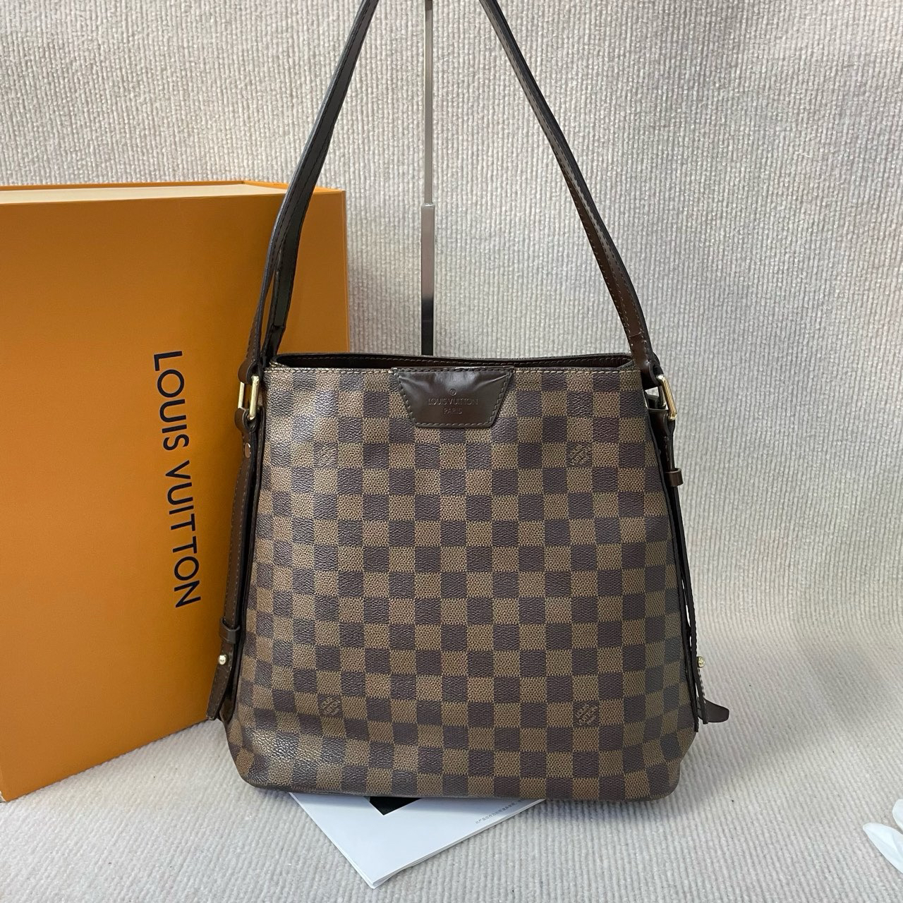 99新 LouisVuitton/路易威登 【杨贵妃专属】小号棕棋盘格托特包