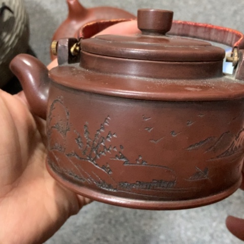眼***哥紫砂茶壶陶瓷摆件工艺品摆件