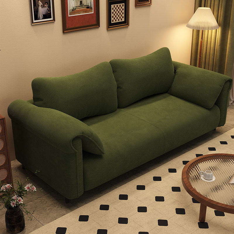 沙发客厅小户型公寓出租房双人位布艺大象耳朵懒人2025新款小沙发