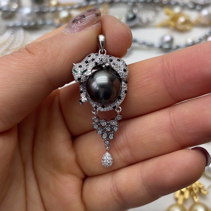 海水珍珠吊坠(不含链)银S925镶嵌