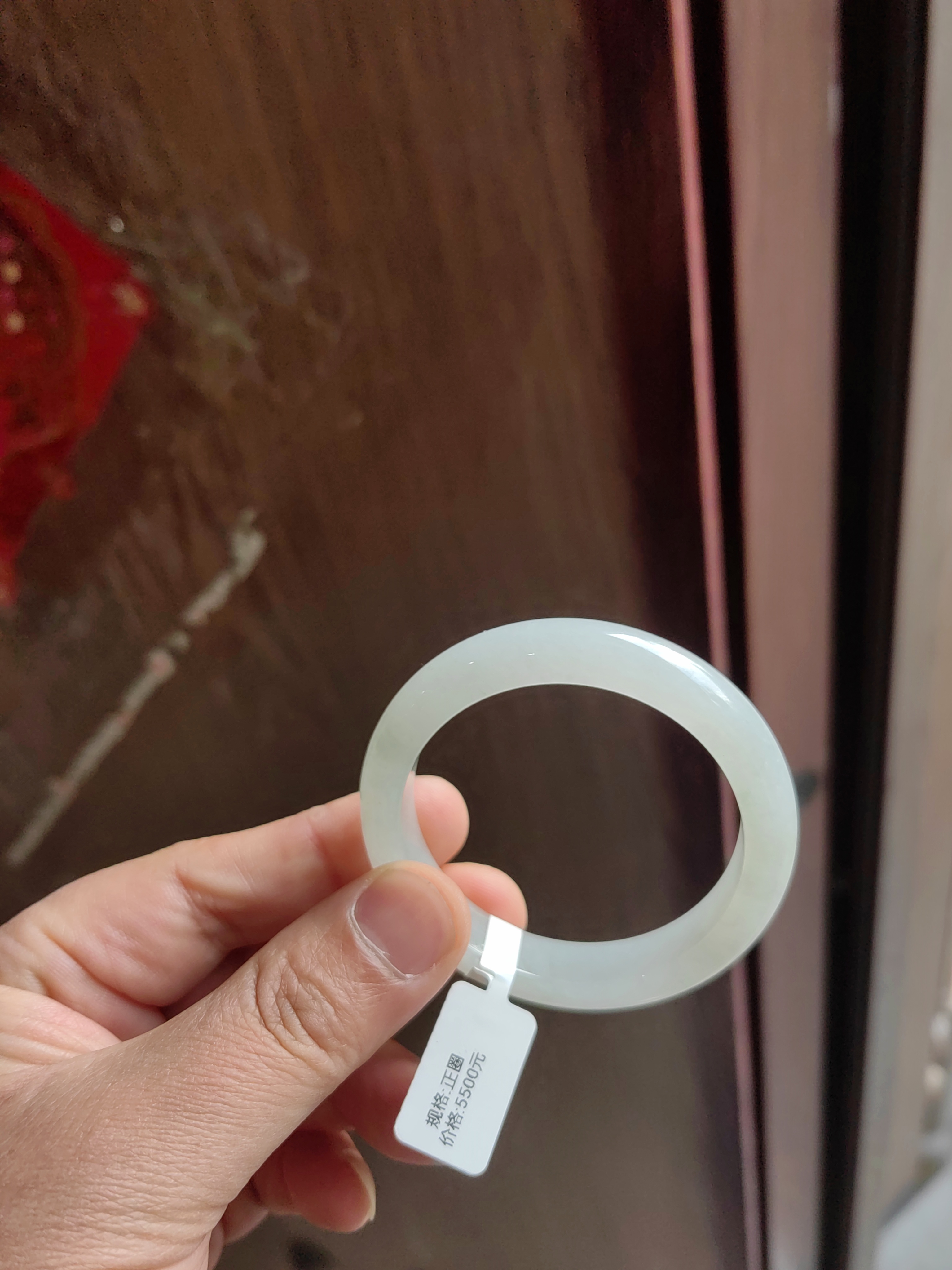 天然缅甸翡翠手镯52.7圈口