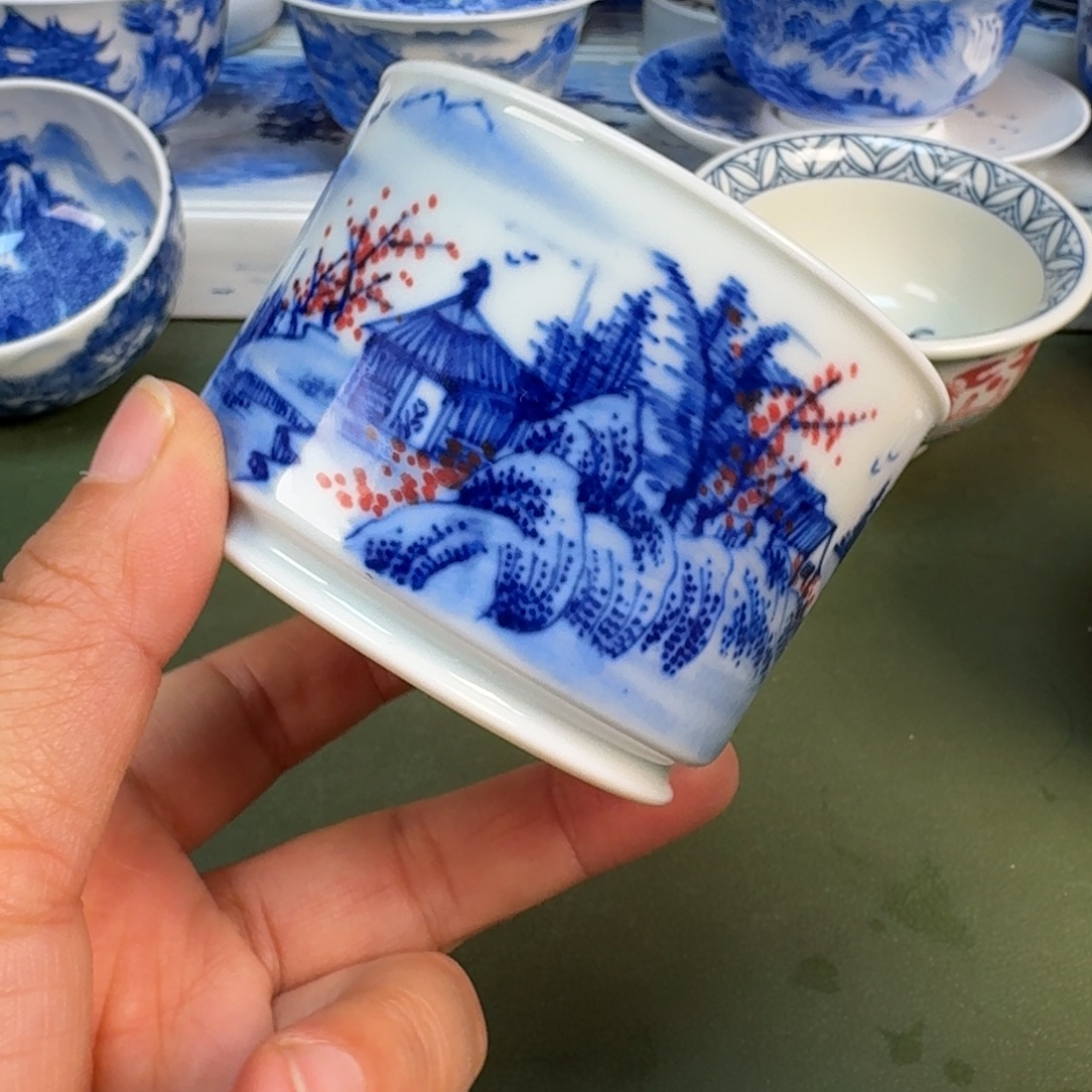 陶瓷景德镇纯手绘茶具圆圆232