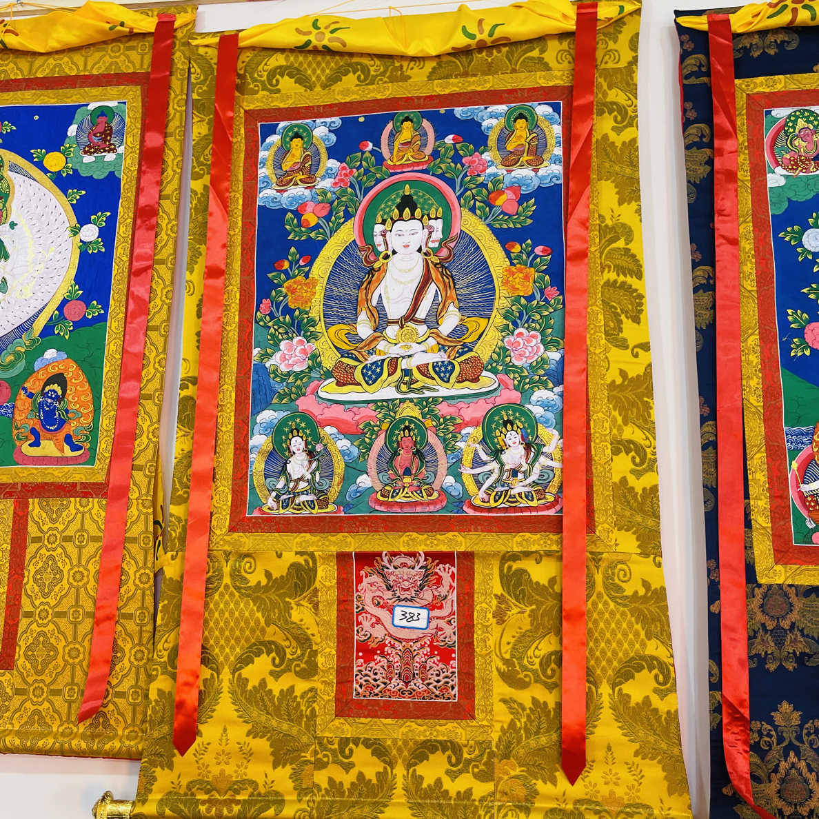 热贡精品唐卡大日如来手绘383