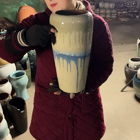 口16高38瑕疵盆子 