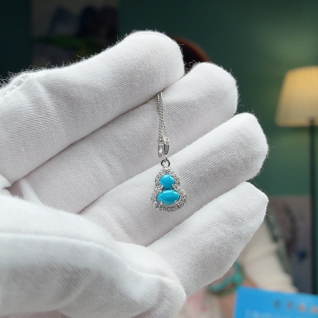 绿松石银S925镶嵌珠宝奇石