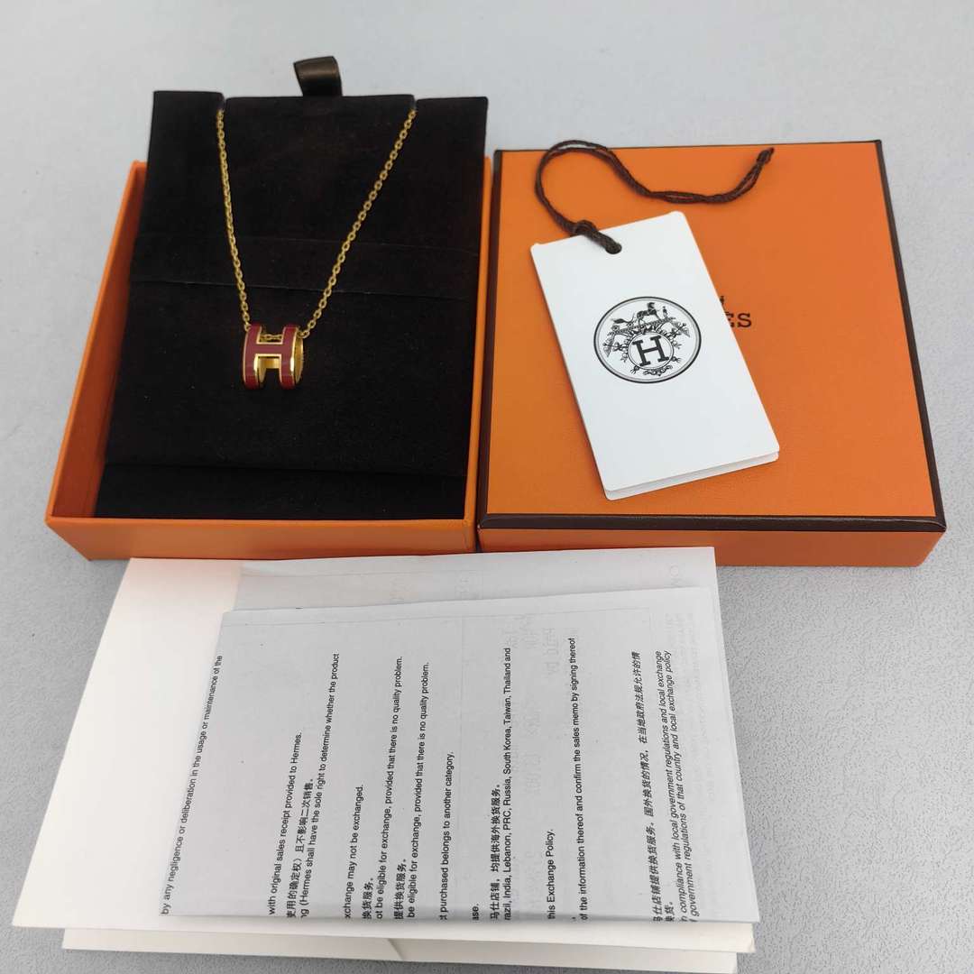 99新 Hermes/爱马仕 爱马仕h项链红金19年大号 11893090