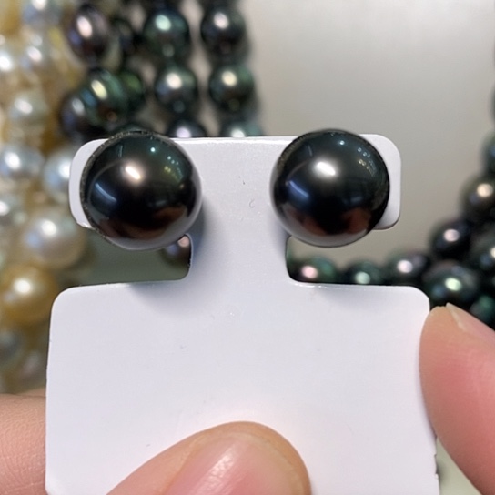 海水珍珠耳饰银S925镶嵌11.27