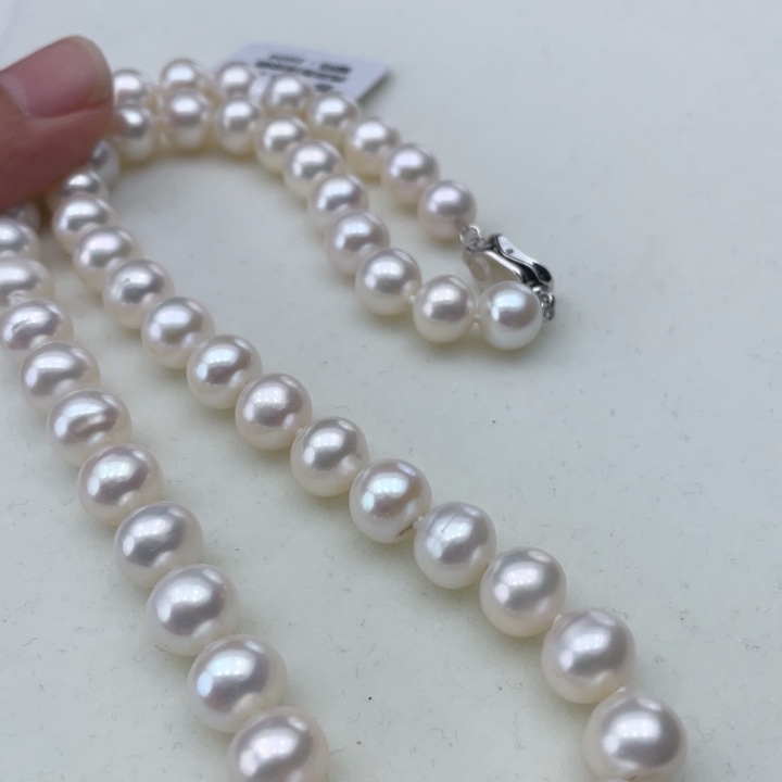 淡水珍珠颈饰银S925镶嵌卡9➕极光炫彩高品