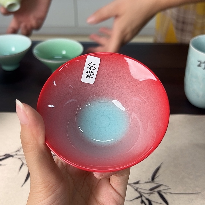 龙泉云间青瓷小米茶器