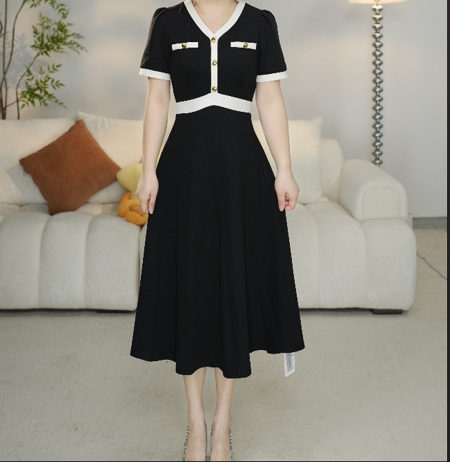 2076夏季时尚印花宽松休闲女士连衣裙薄款气质百搭