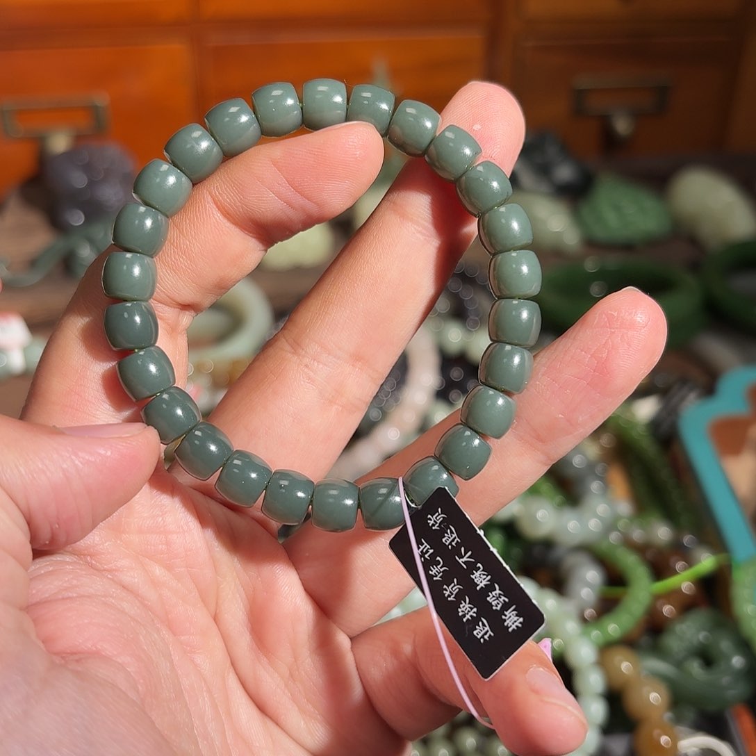 和田玉手串未镶嵌一****边