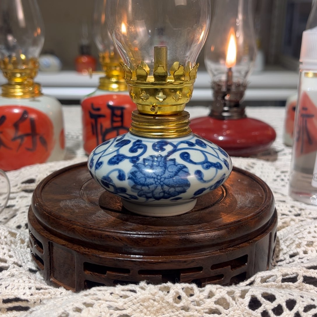 摆件景德镇陶瓷香薰灯