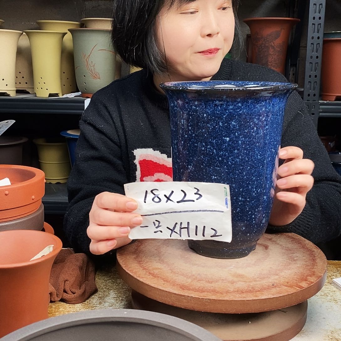 紫砂一只花盆货号XH112