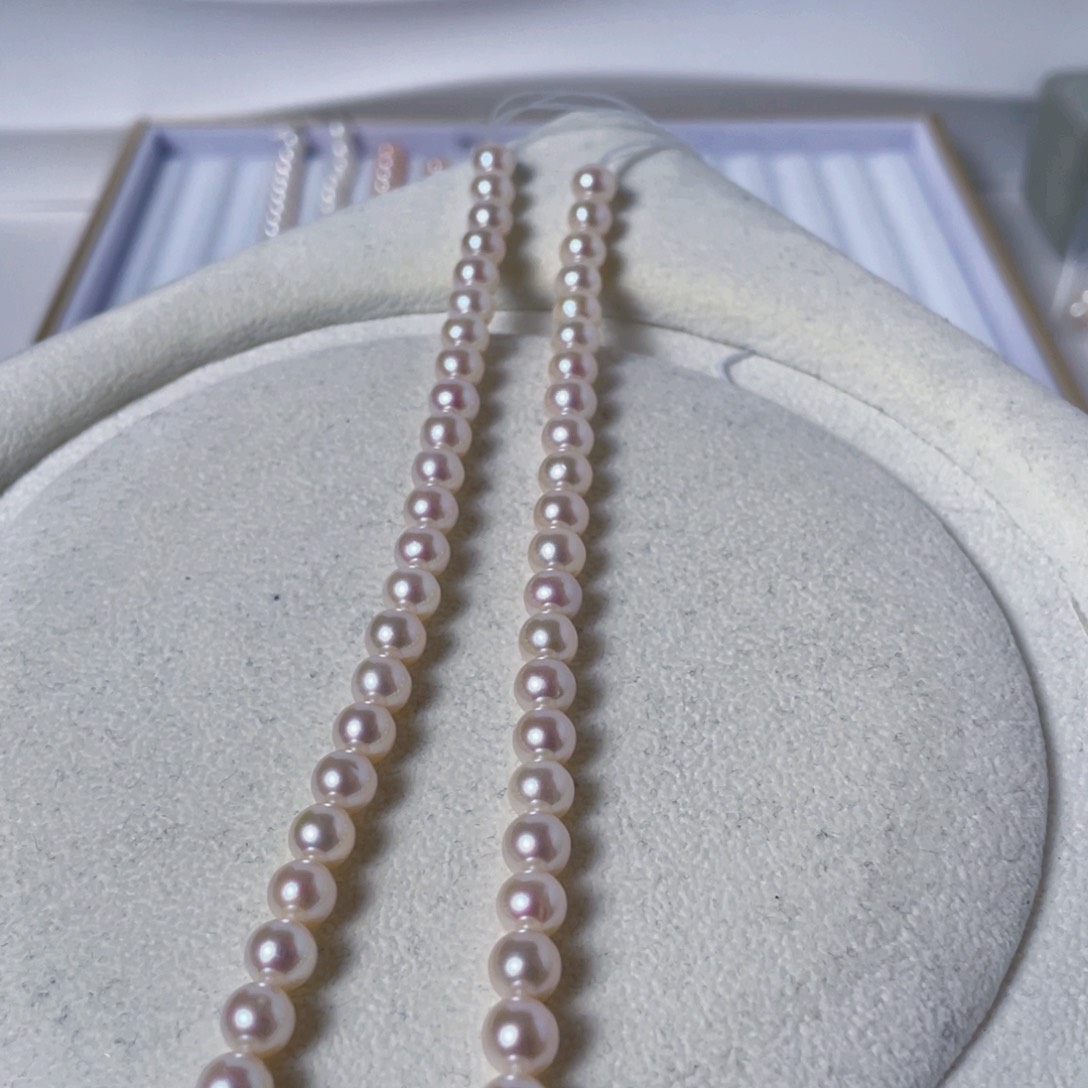 淡水珍珠颈饰银S925镶嵌6.5-7.5