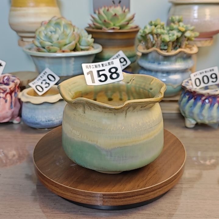 红陶景德镇手工陶瓷盆 口9.5