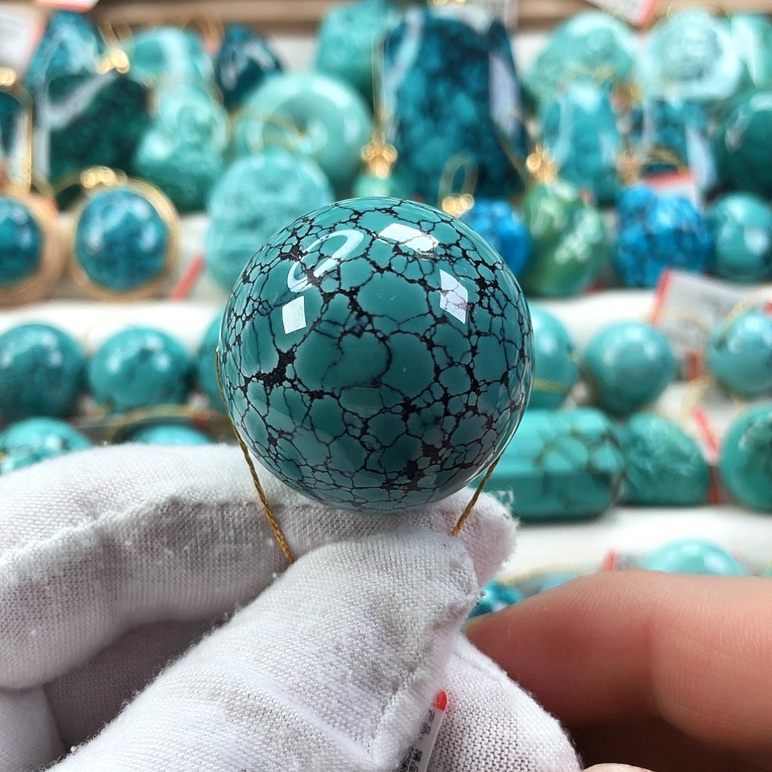 绿松石未镶嵌车挂尺寸32.4