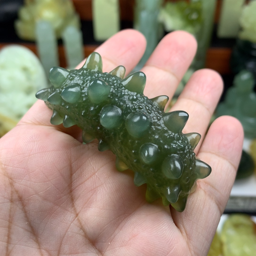 岫玉手把件未镶嵌s****贾