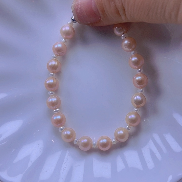 淡水珍珠手绳合金