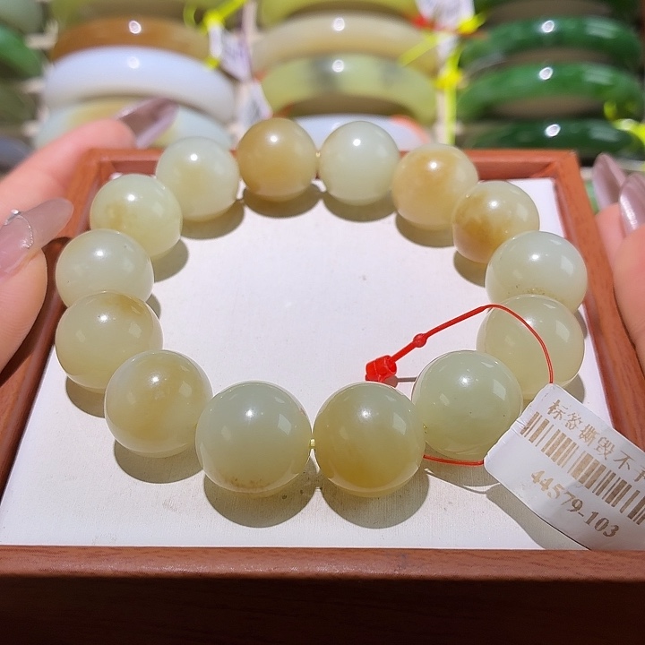 和田玉未镶嵌手镯18号16+