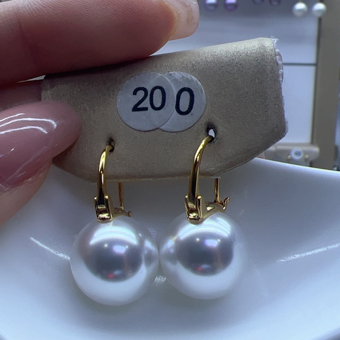 淡水珍珠耳饰银S925镶嵌
