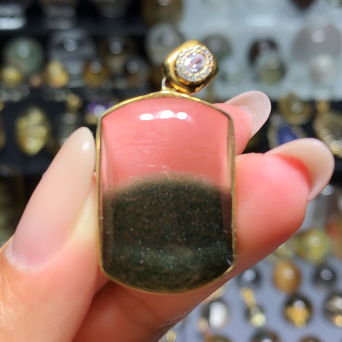 银S925镀金镶嵌水晶珠宝半成品