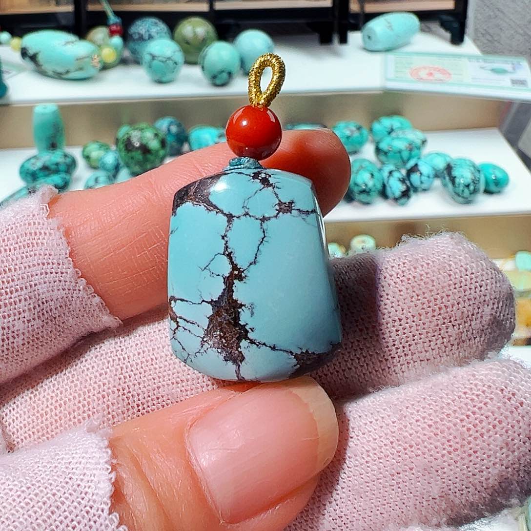 绿松石无事牌未镶嵌