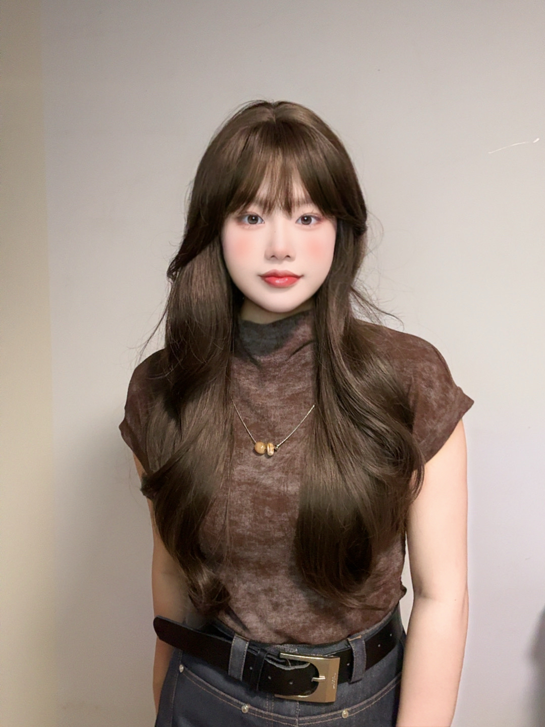 【初恋少女】盒子假发新升级5.0大头皮冷棕色大波浪蓬松长卷发