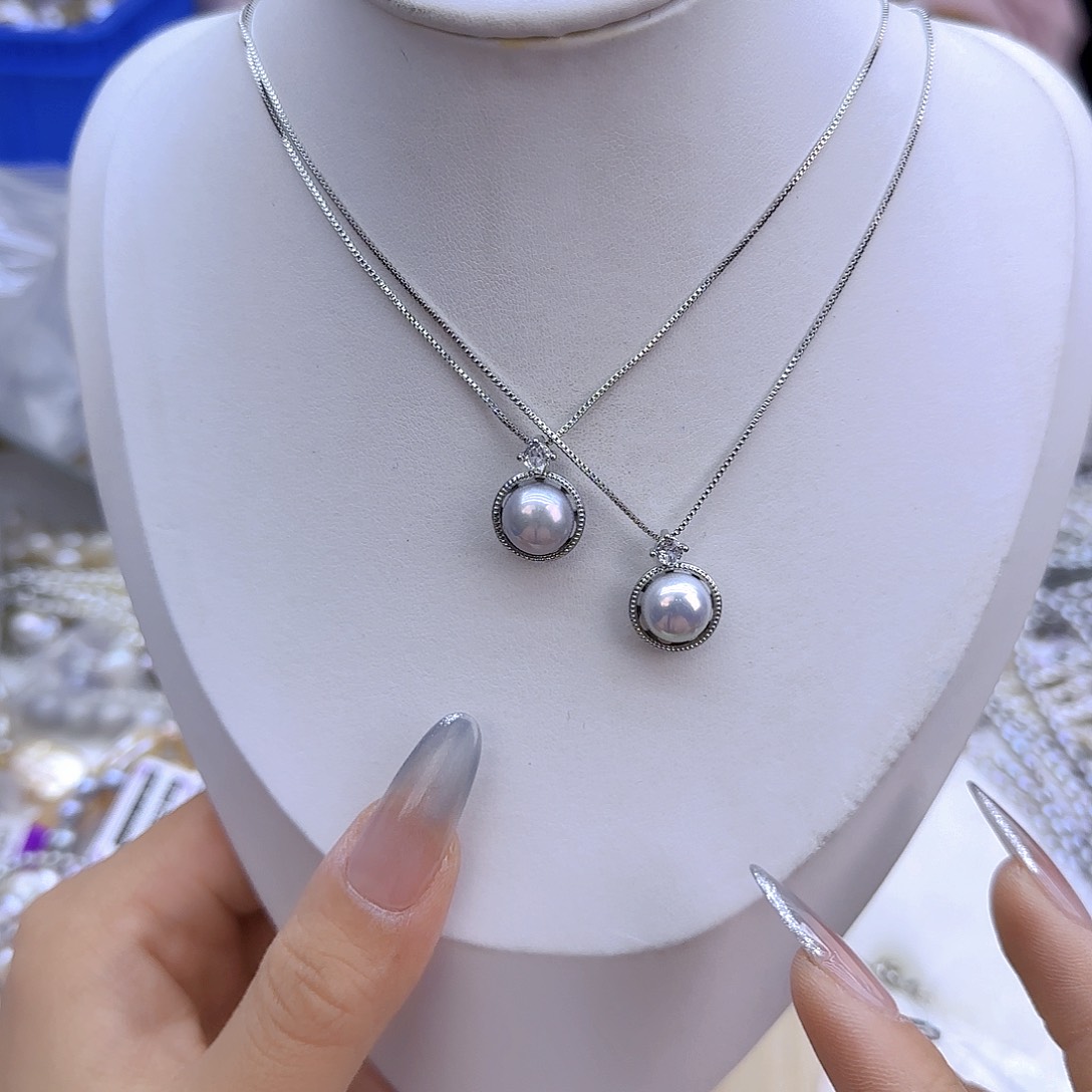 未镶嵌项链定制多样性发货发其一480淡水珍珠