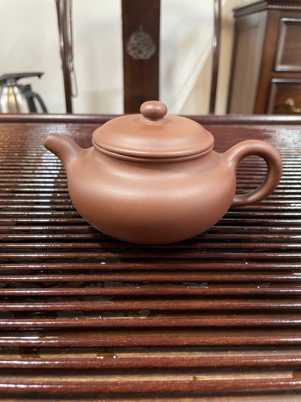 国工张秀娣半手工制作紫泥仿古壶250cc左右