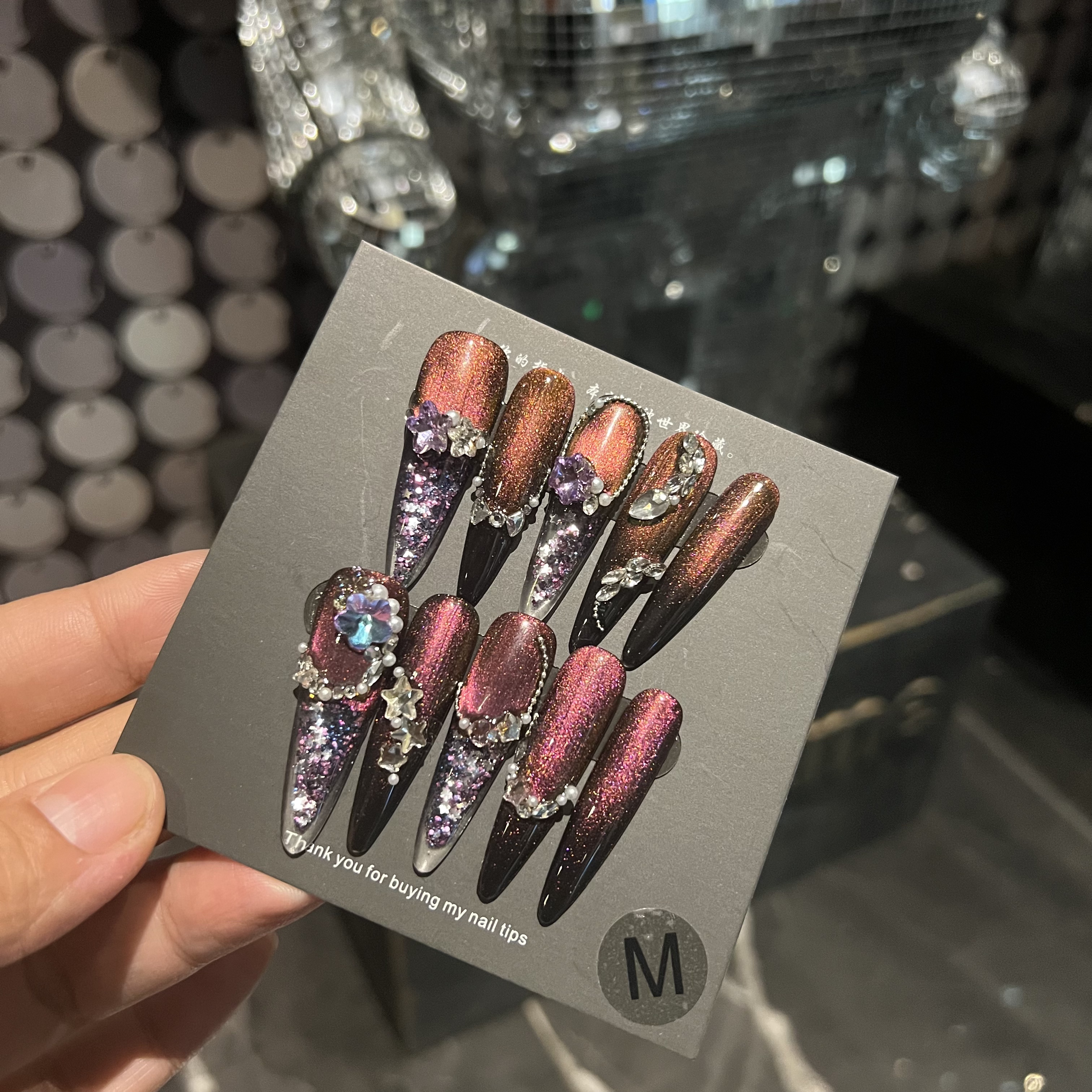 【戴安娜】流麻纯手绘高级定制手绘雕花纯手工穿戴甲春季新款显白